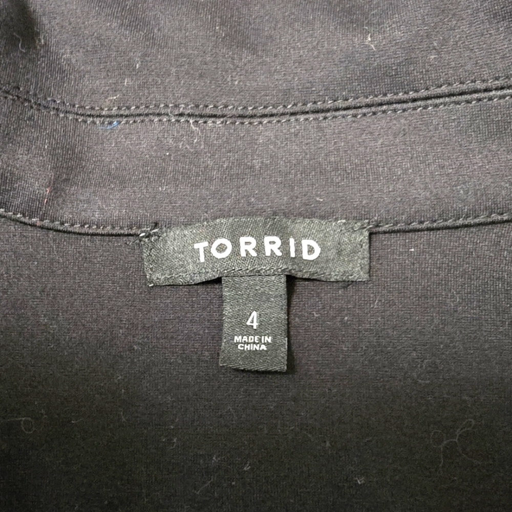 Torrid Black Long Jacket Womens Plus Size 4X Capsule Wardrobe Minimalist - Picture 10 of 14